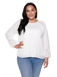 Addison Round Neck Top | WHITE