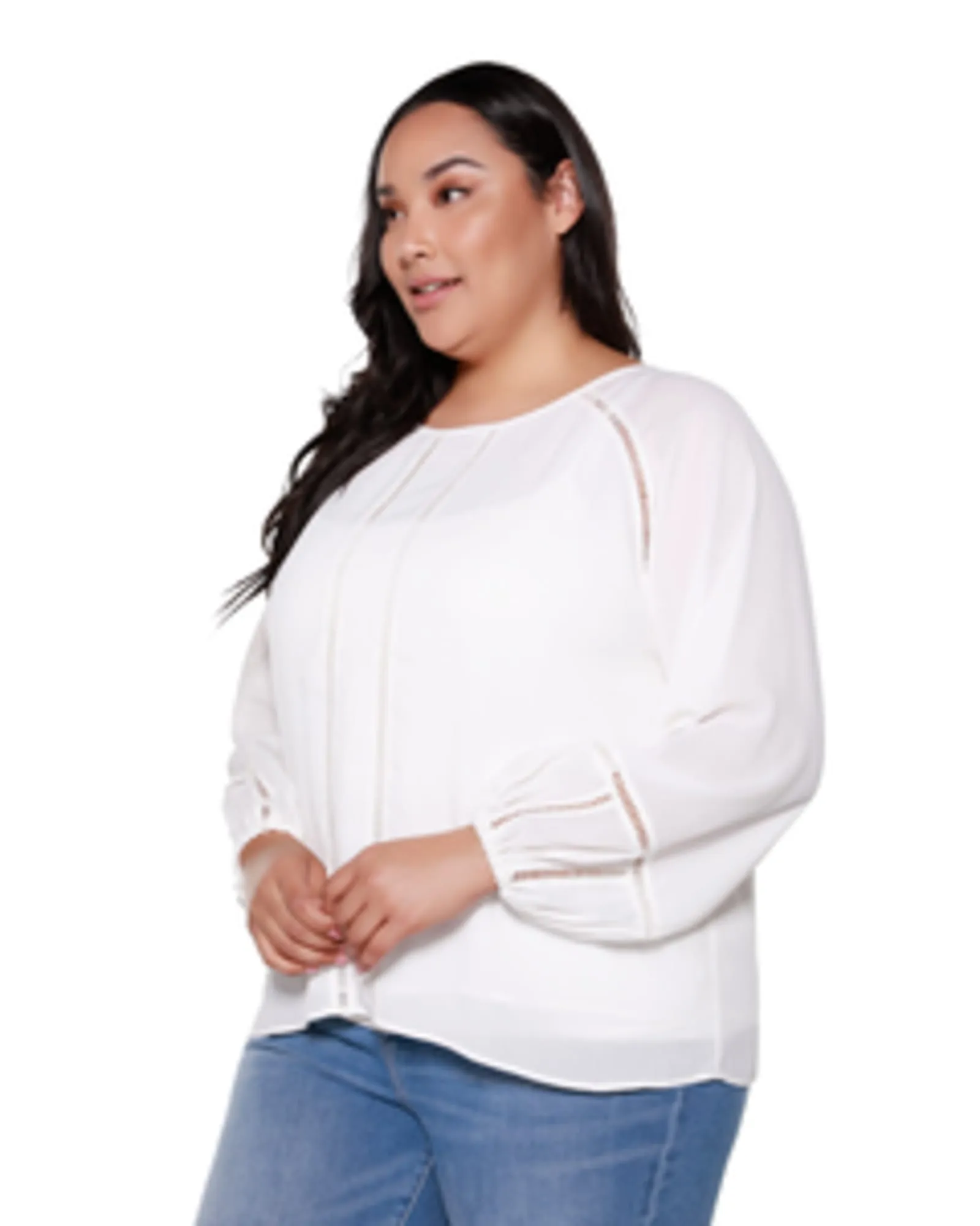 Addison Round Neck Top | WHITE