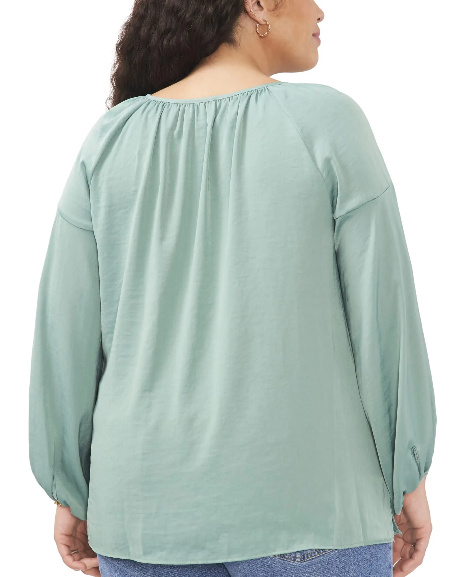 Aria Peasant Blouse | TEAL LAKE