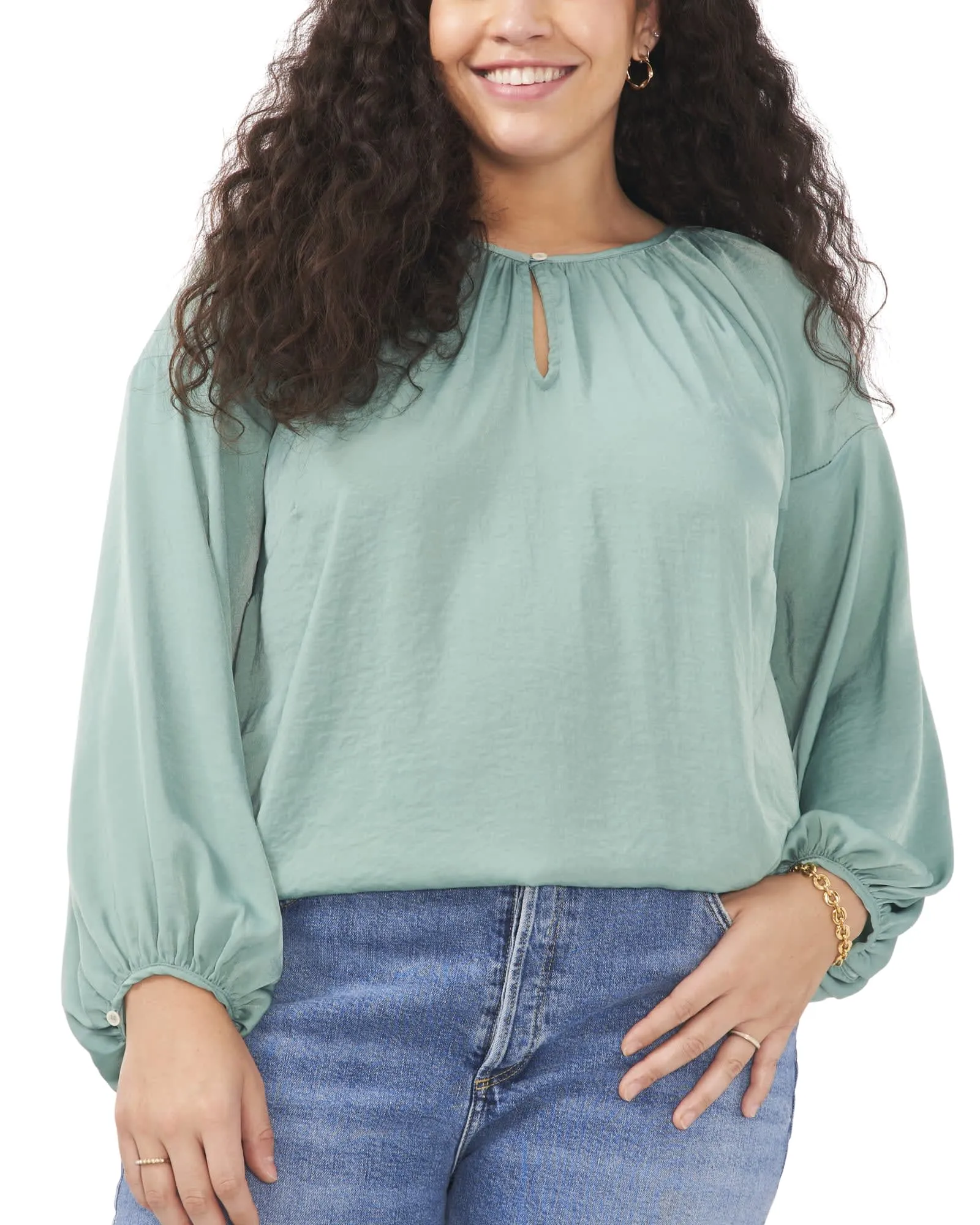 Aria Peasant Blouse | TEAL LAKE