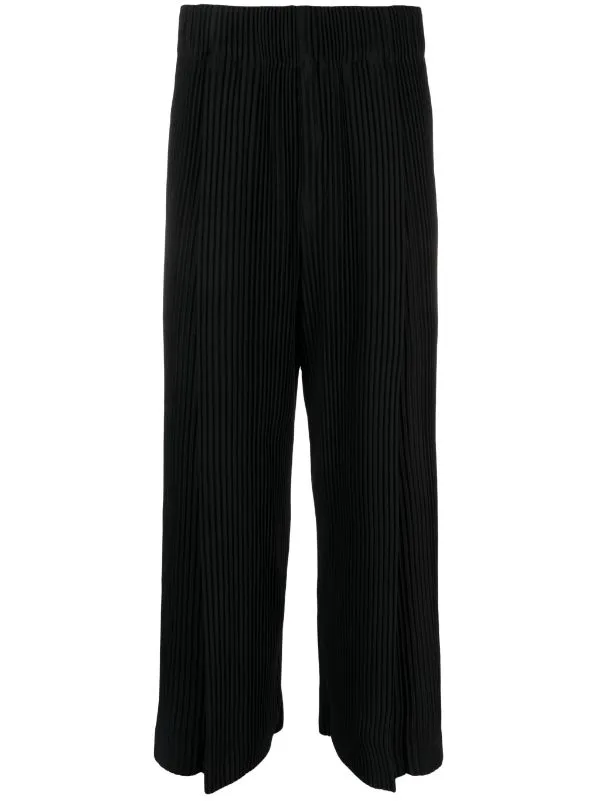 AW23 Wide Pleated Pants - Black