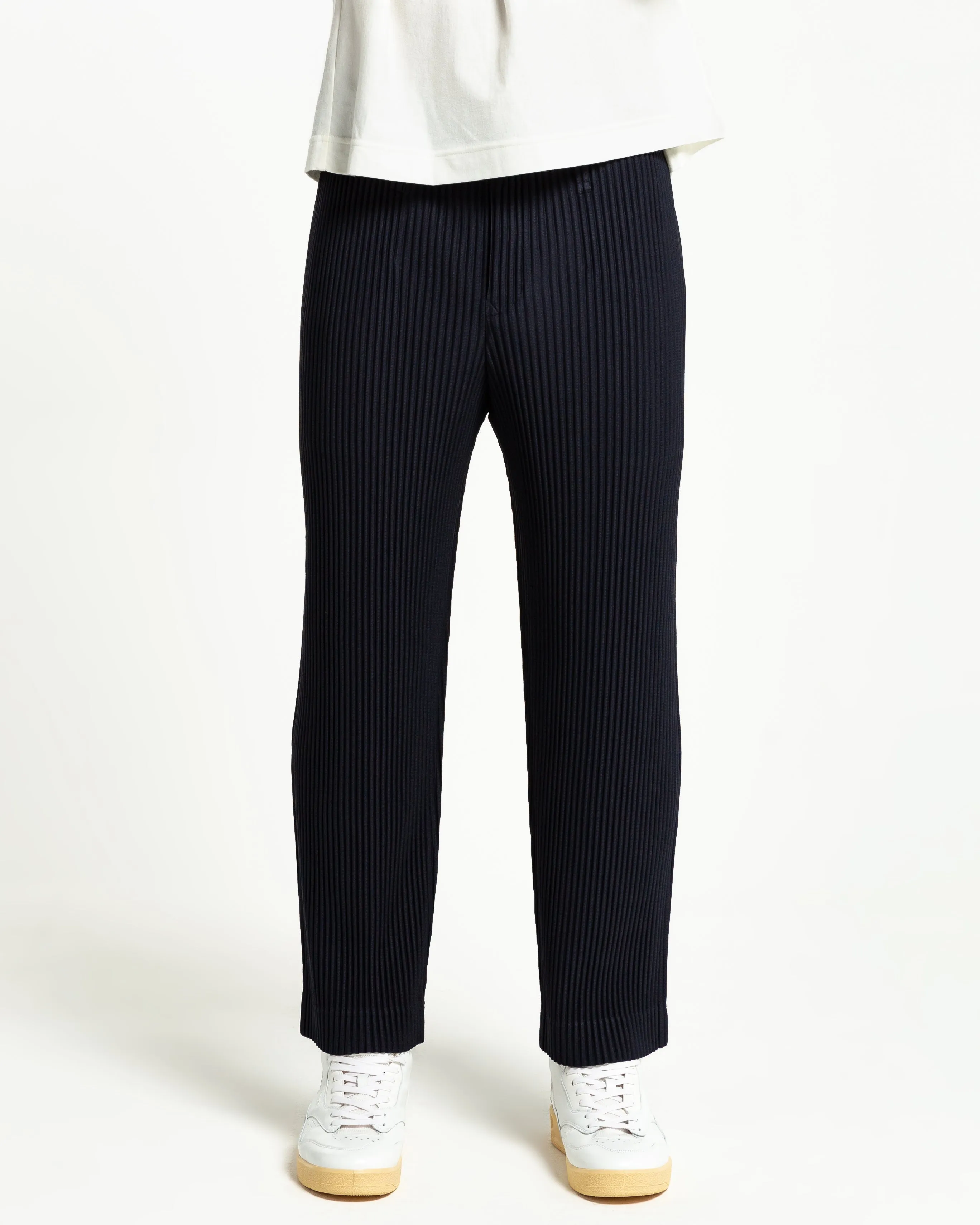 Basic JF150 Pleated Trouser in Navy