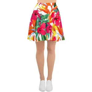 BIRD OF PARADISE FLORAL SKATER SKIRT