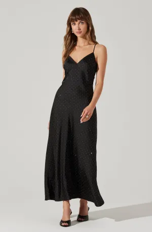 Bonney Rhinestone Maxi Slip Dress