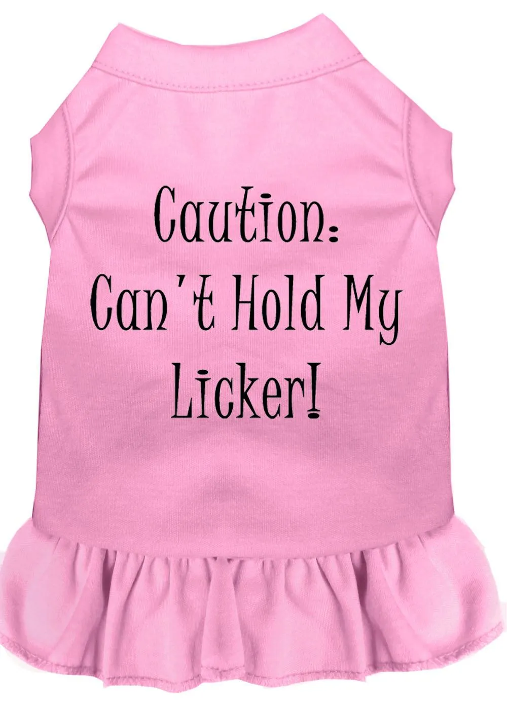 Can't Hold My Licker Screen Print Dress Light Pink Med (12)