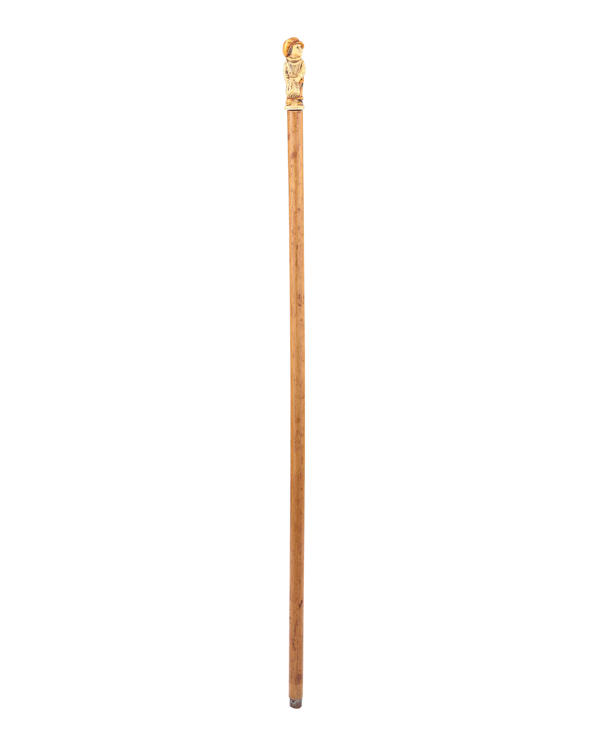 Carved Peasant Boy Cane