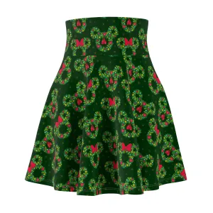 Christmas Wreaths Women's Skater Skirt