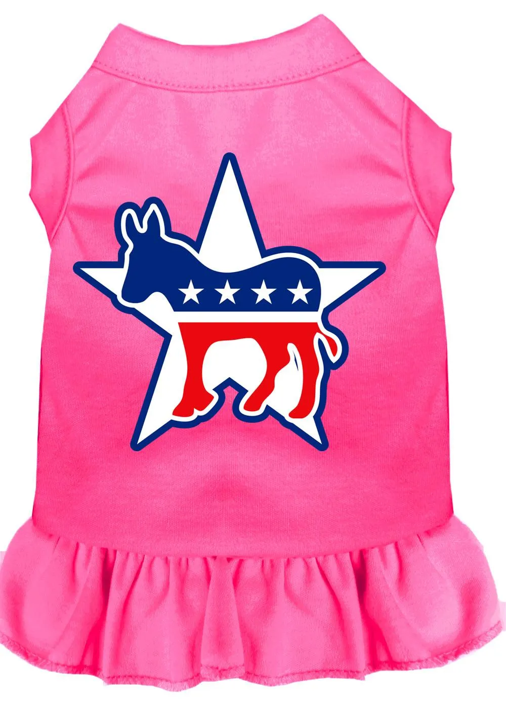 Democrat Screen Print Dress Bright Pink Xl (16)