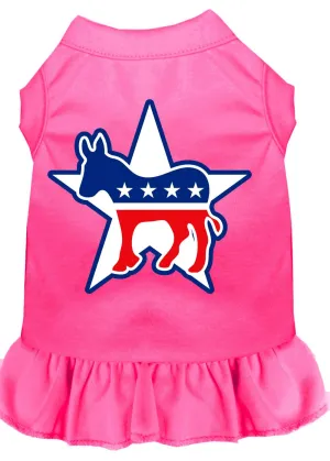 Democrat Screen Print Dress Bright Pink Xl (16)