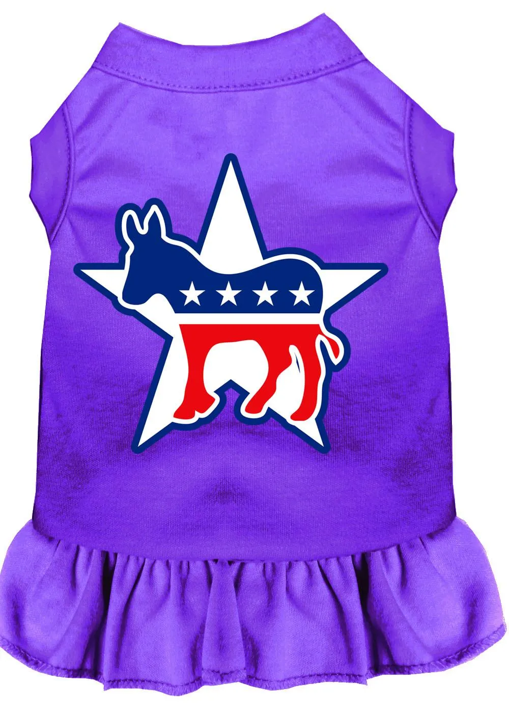 Democrat Screen Print Dress Purple Xxxl (20)