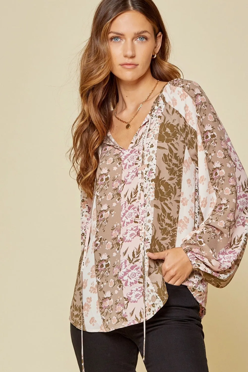 Floral Peasant Blouse