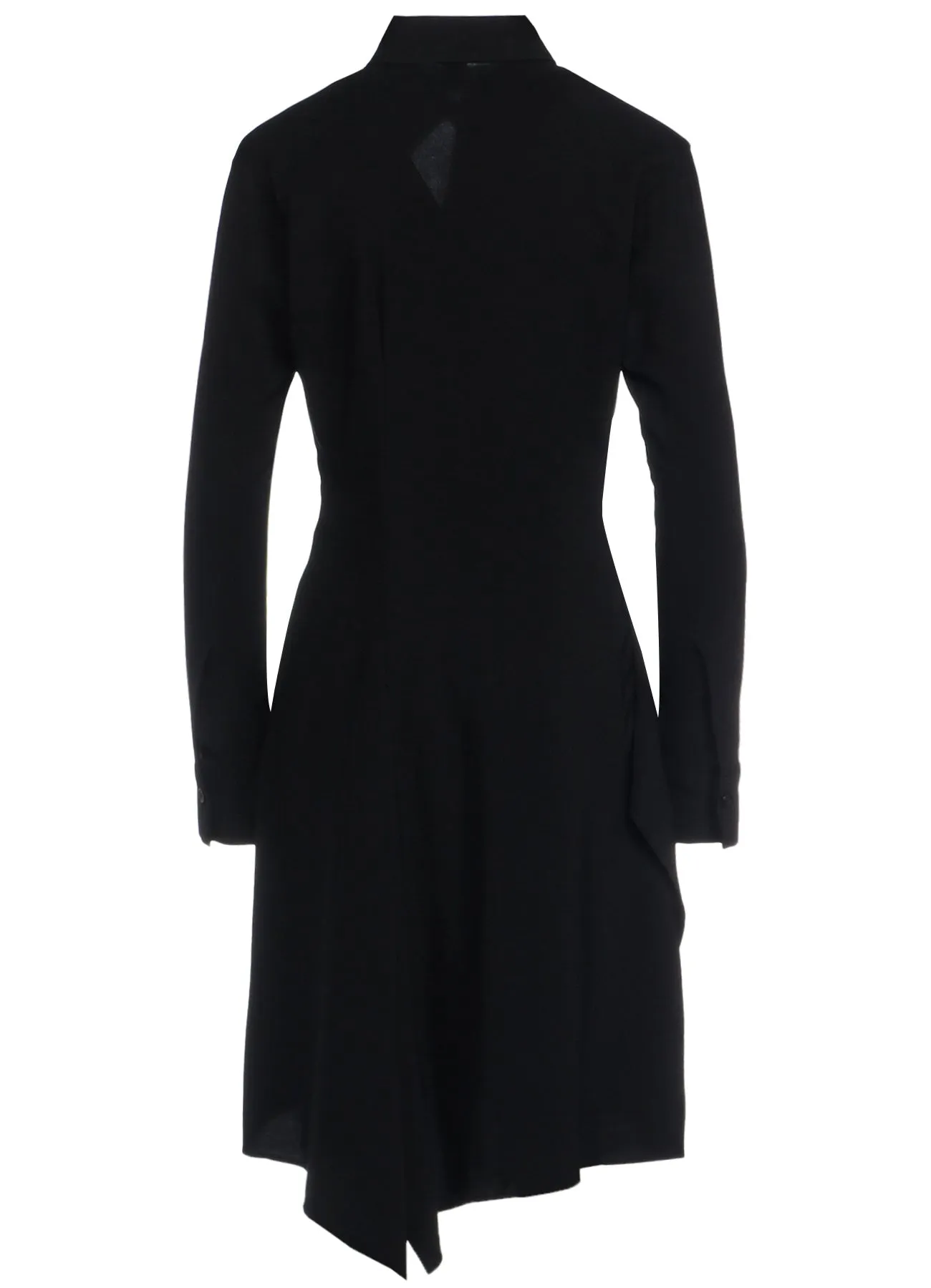 HARD TWISTED GABARDINE DRAPE SHIRT DRESS