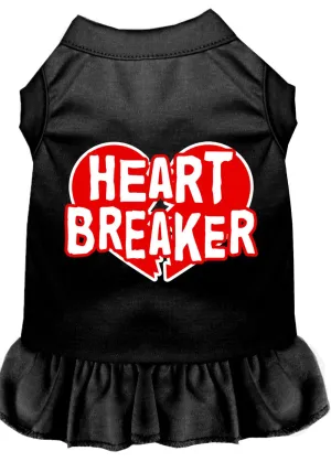 Heart Breaker Screen Print Dress Black Xl (16)