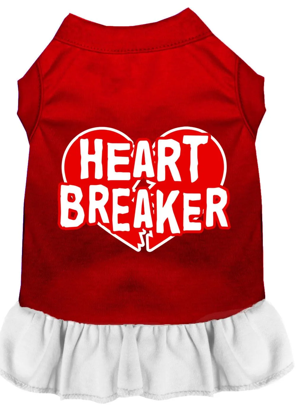 Heart Breaker Screen Print Dress Red With White Lg (14)