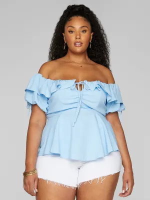 Kaila Off-The-Shoulder Peplum Top