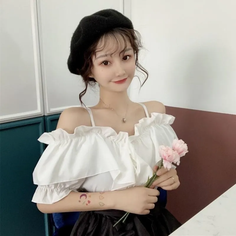 Kawaii Ruffles Off Shoulder Tops