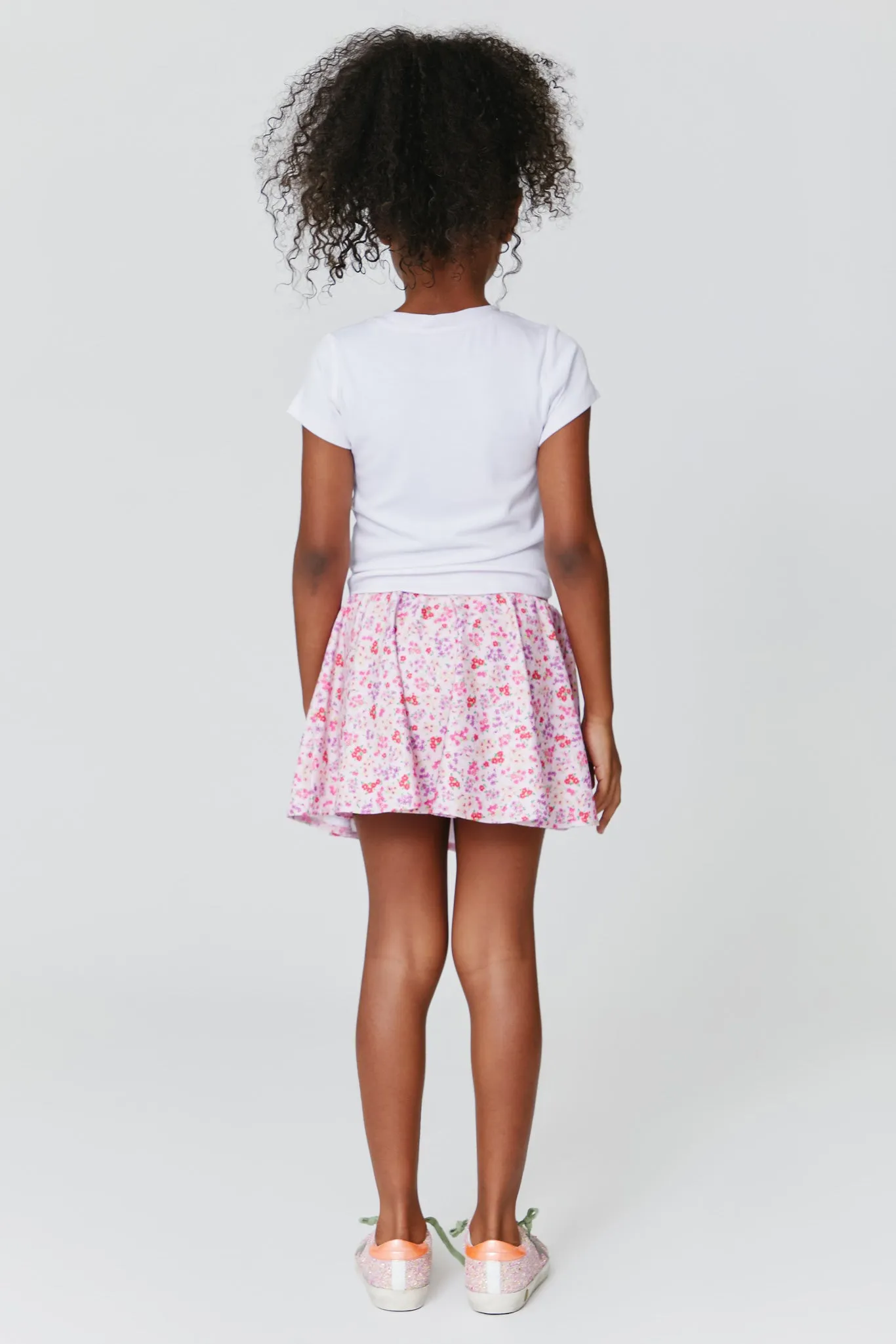 Kids Skater Skirt in Mini Pastel Floral