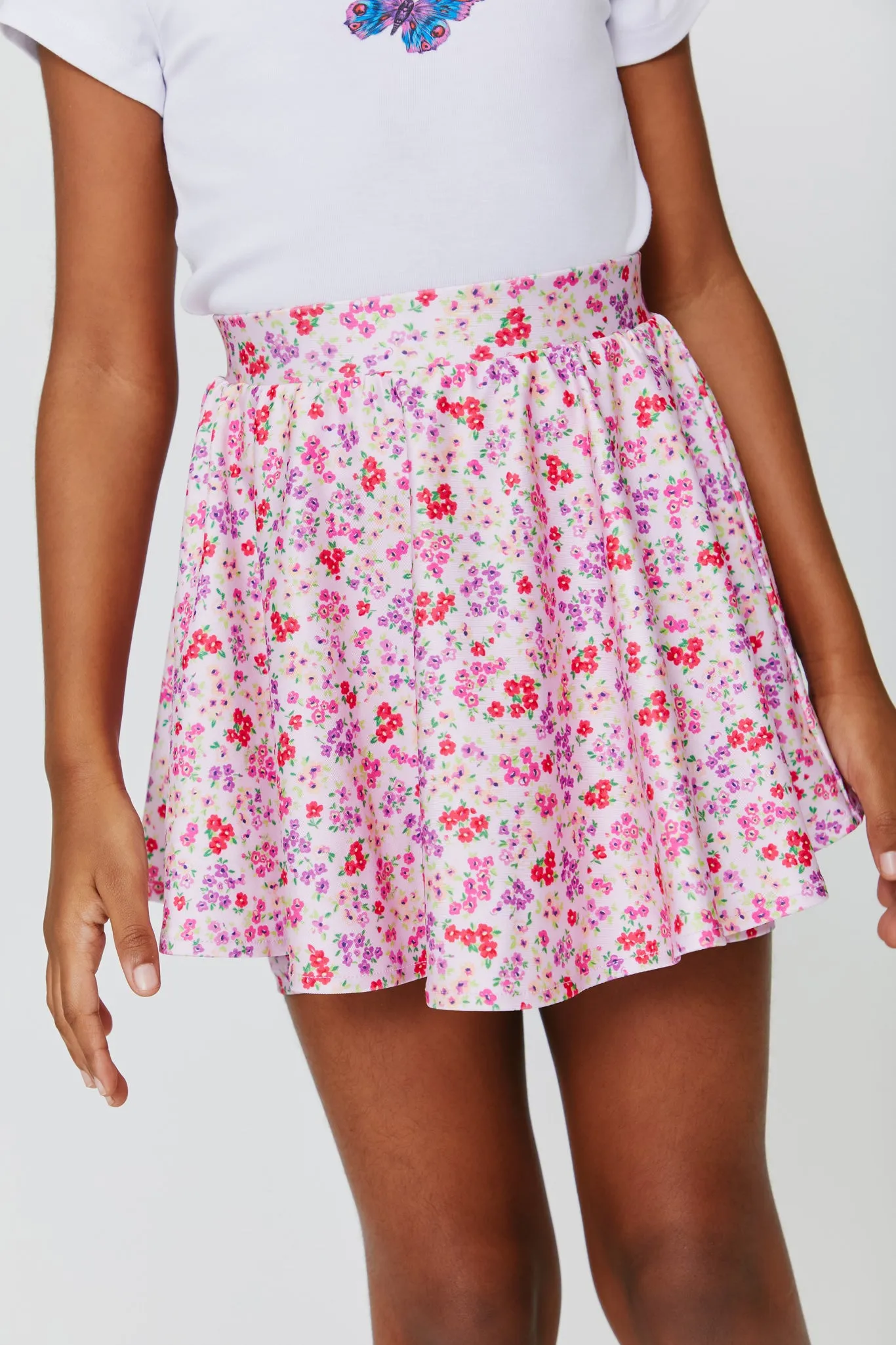 Kids Skater Skirt in Mini Pastel Floral