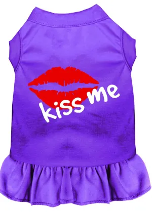 Kiss Me Screen Print Dress Purple Xxxl (20)