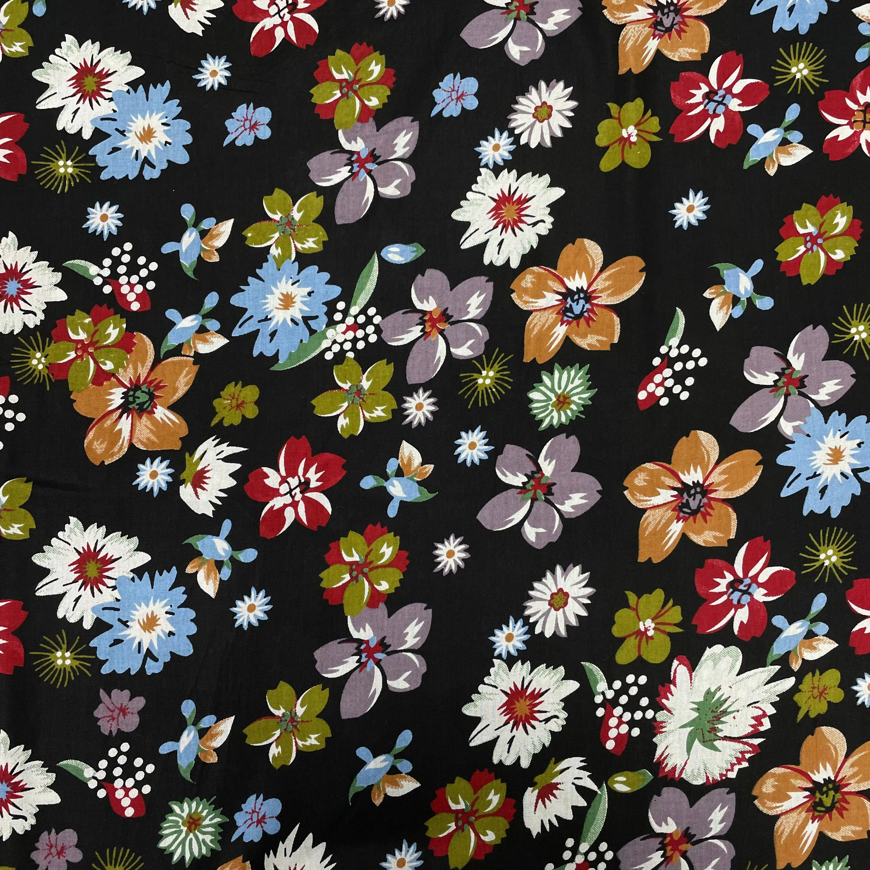 Lack With Multicolor Floral Print Rayon Fabric