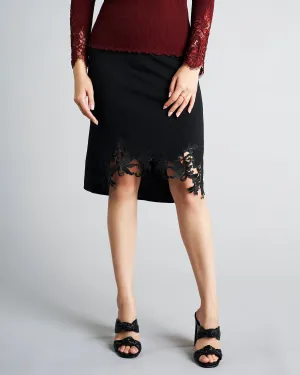 Liberty Black Wool Skirt