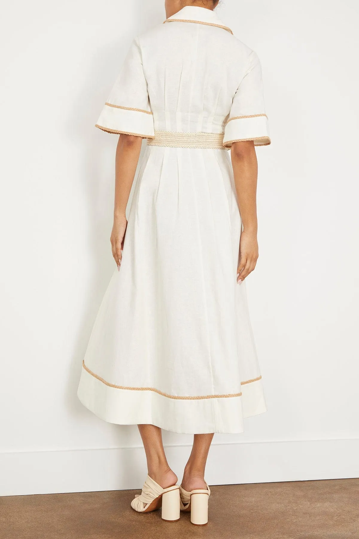 Lucia Shirt Dress in Off White