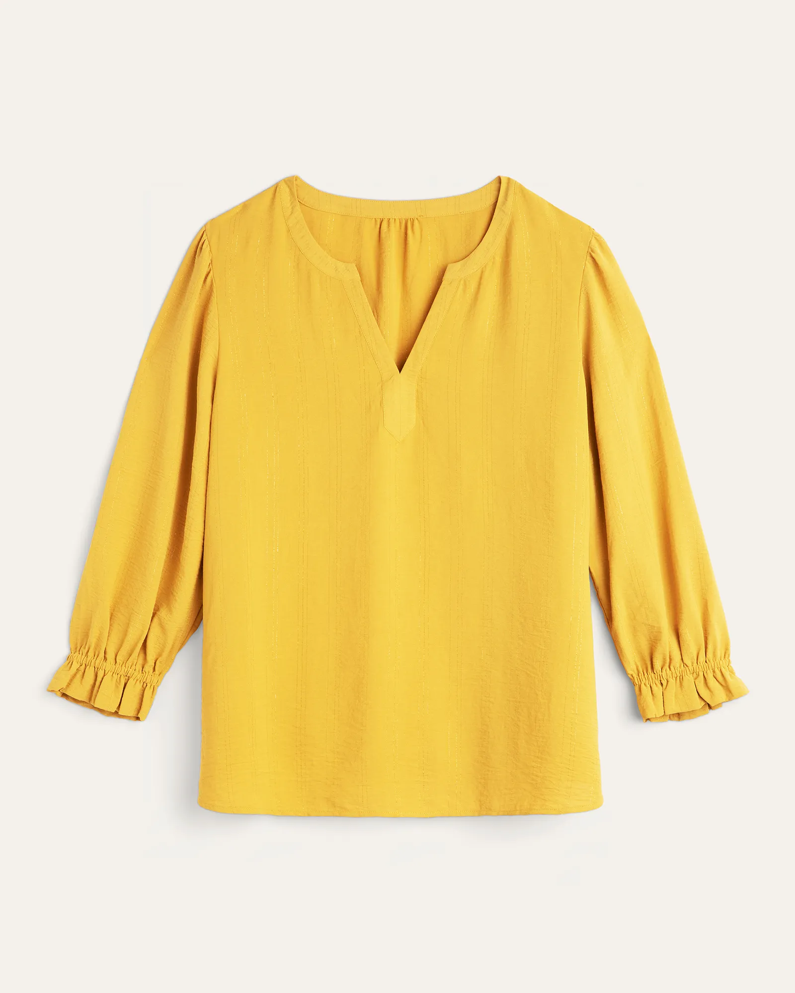 Marie-Anne Peasant Blouse | Yellow