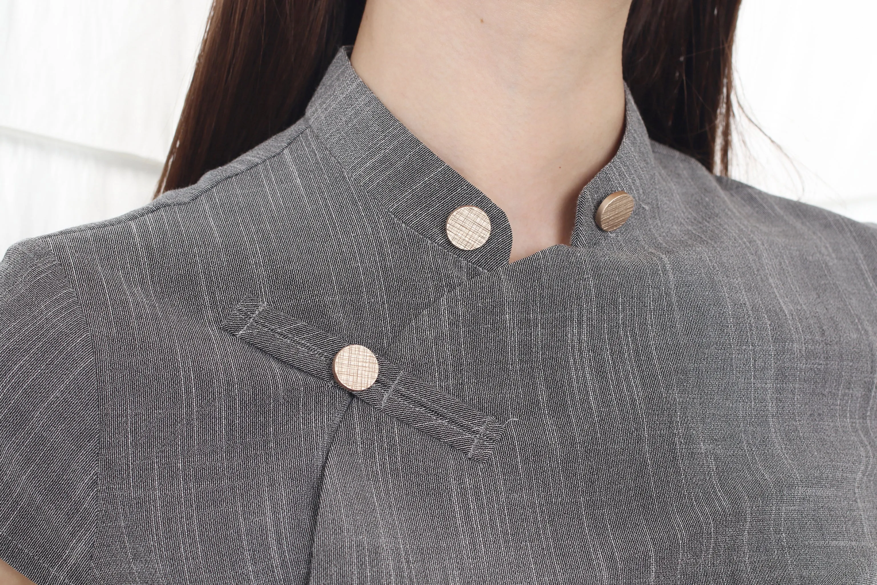 NELLA Cropped Blouse (Grey)