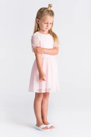 OMAMImini Fit and Flare Girls Dress - Pink