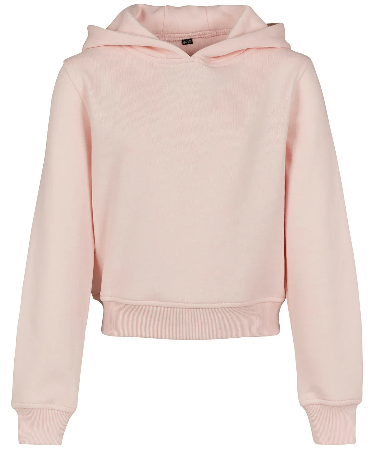 Pink - Girls cropped sweat hoodie