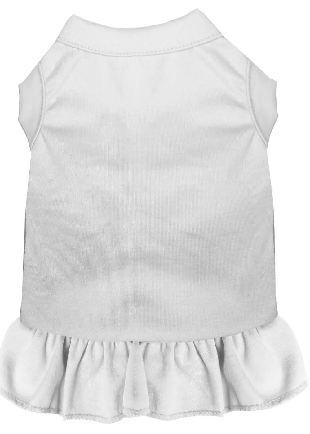 Plain Pet Dress White Med (12)