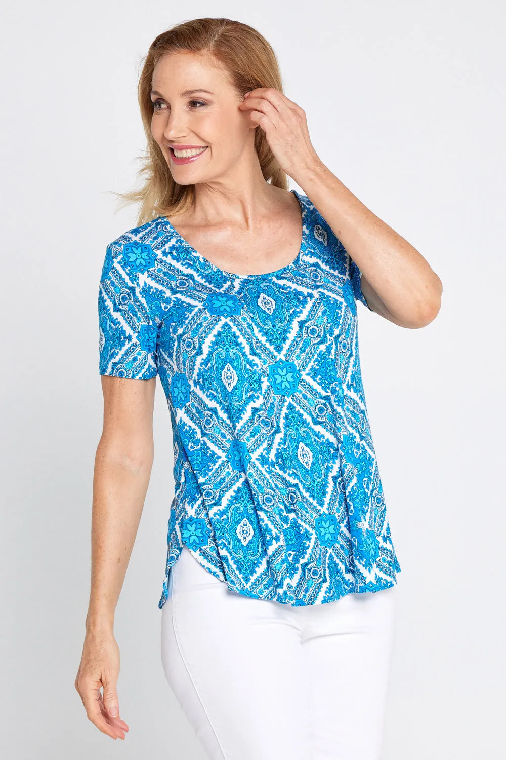 Postage Soft Top - Turquoise Paisley