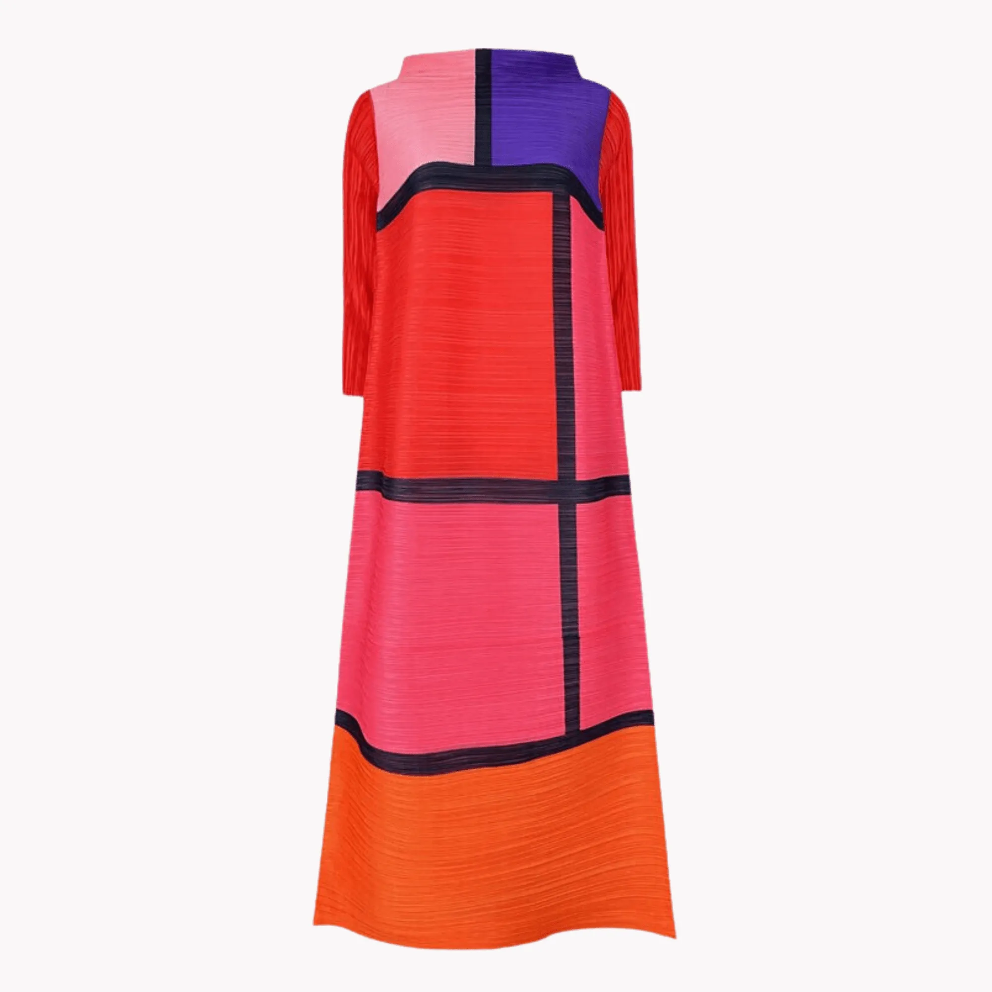 Pre Order:  Colorblock Pleated Dress