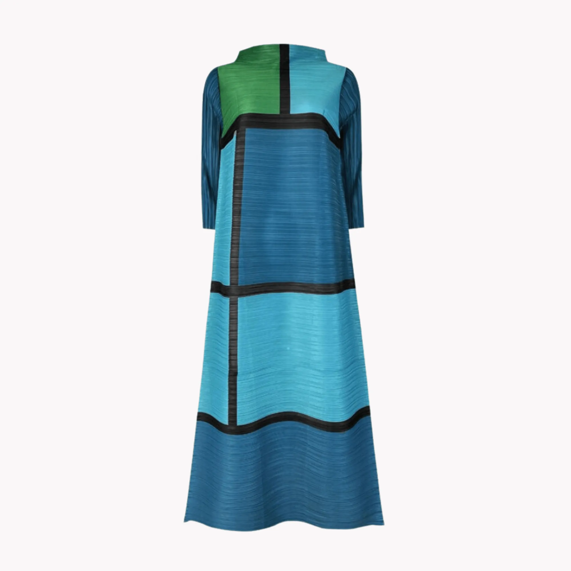 Pre Order:  Colorblock Pleated Dress