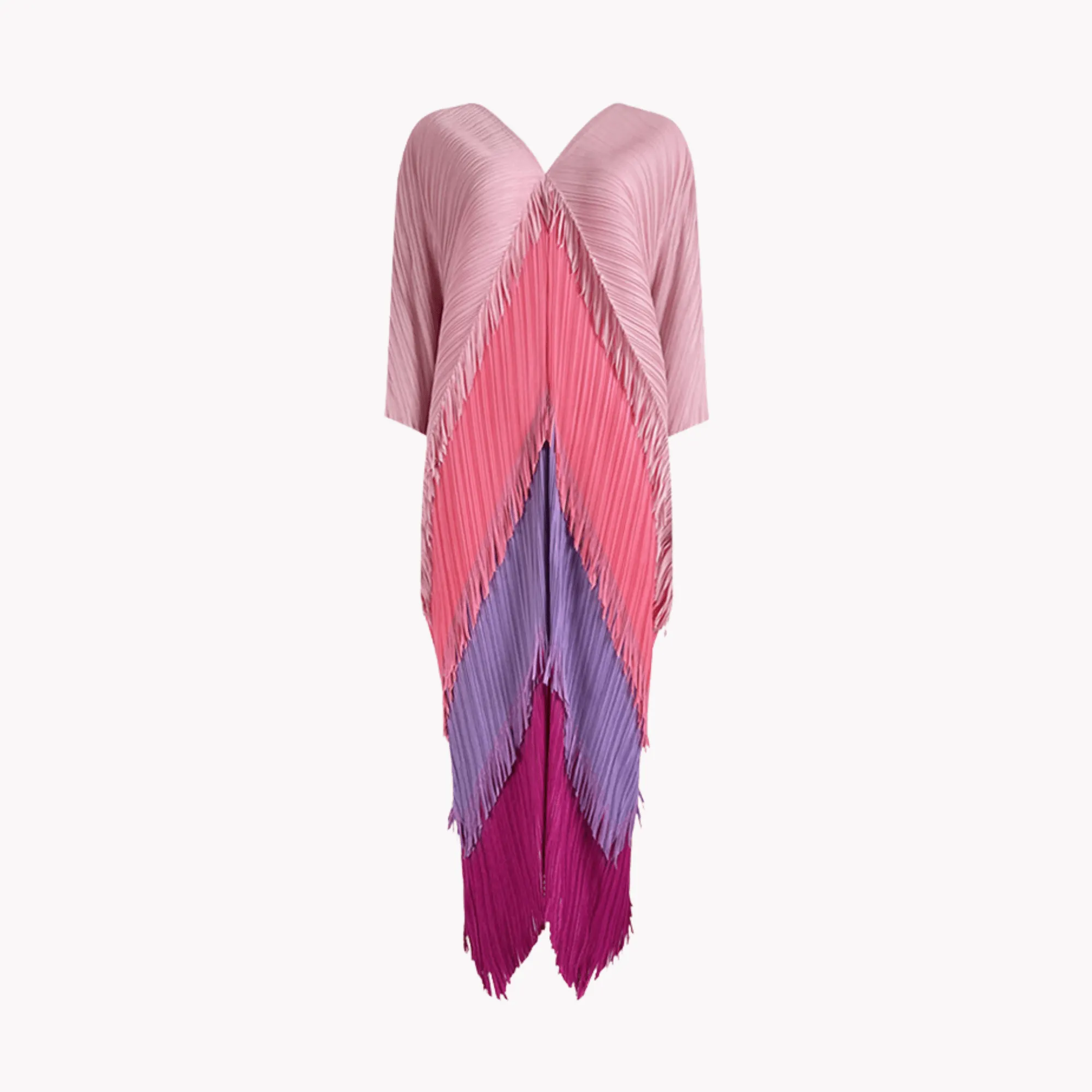 Pre Order:  Tassel Colorblock Pleated Dress