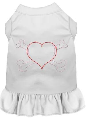 Rhinestone Heart And Crossbones Dress White 4x (22)