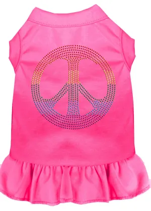 Rhinestone Rainbow Peace Dress Bright Pink Xxl (18)