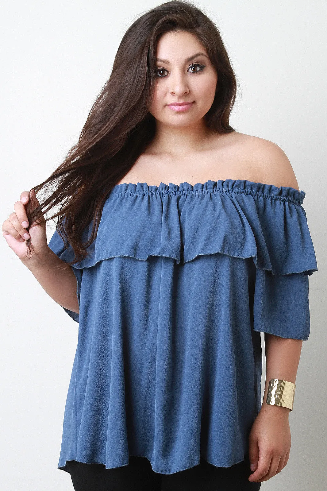 Ruffle Off The Shoulder Top