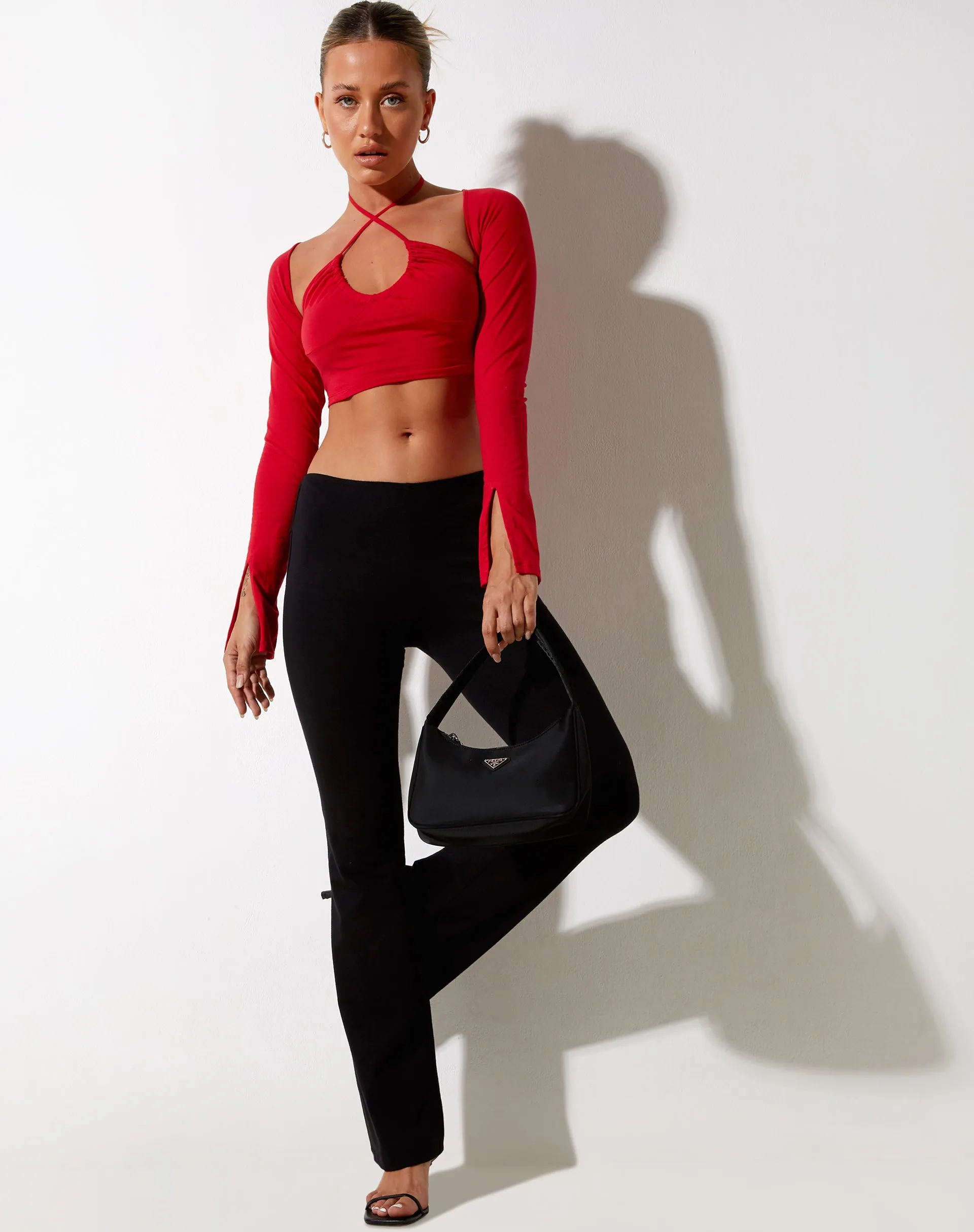 Sira Crop Top in Racing Red