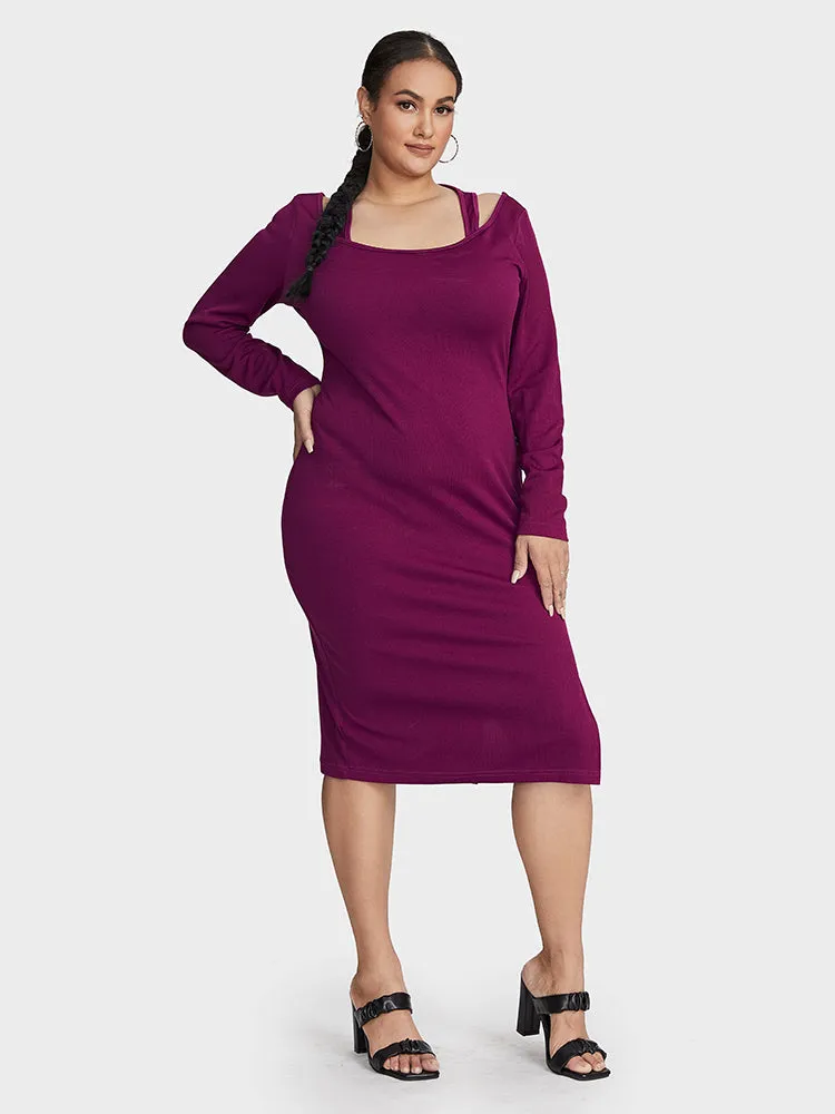 Split Bodycon Sweater Dresses