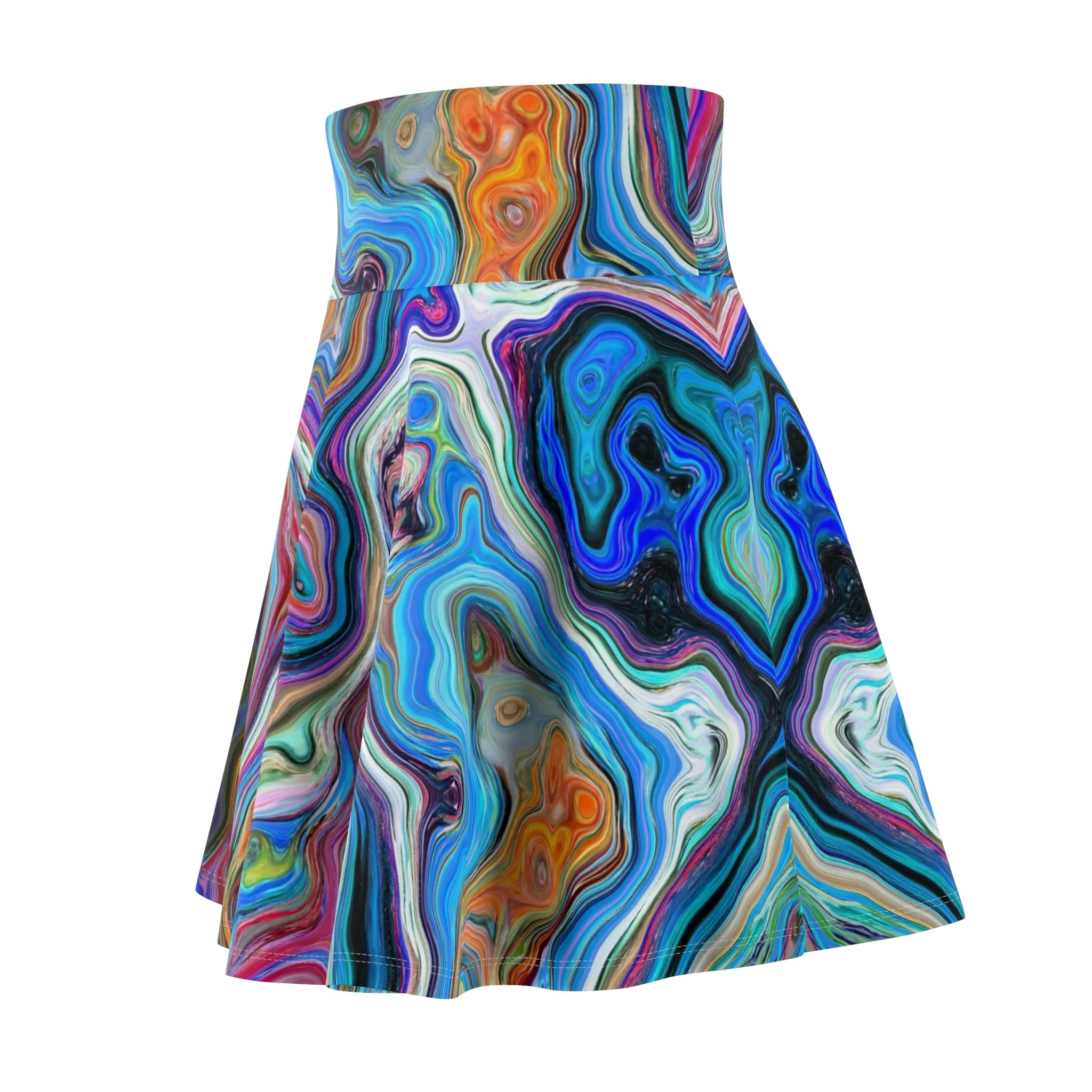 Trippy Liquid - Inovax Woman's Skater Skirt