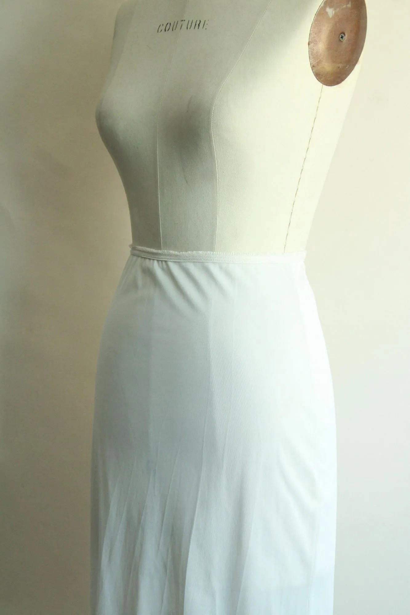 Vintage 1960s American Maid White Nylon Half Slip