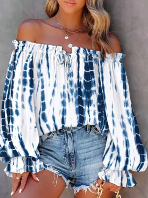 Women's Tie Dye Off The Shoulder Top