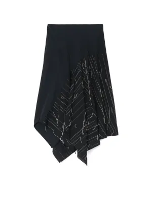 WOOL ASYMMETRIC FLARED SKIRT